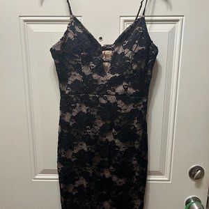 B. Darlin Black Lace Dress Size 11/12